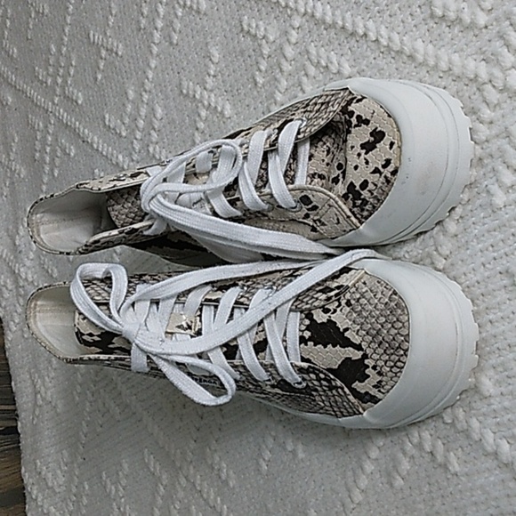 Superga High top snake print sneakers size 6.5 - Picture 5 of 11